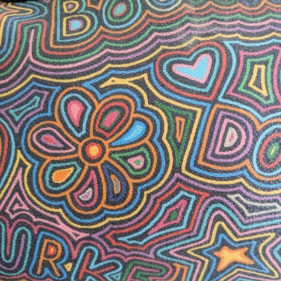 Vintage Y2K Dooney & Bourke Rainbow Graffiti Matching Set - Bag Wallet Checkbook - Picture 2 of 10